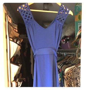 Banana Republic NWT blue lattice detail dress